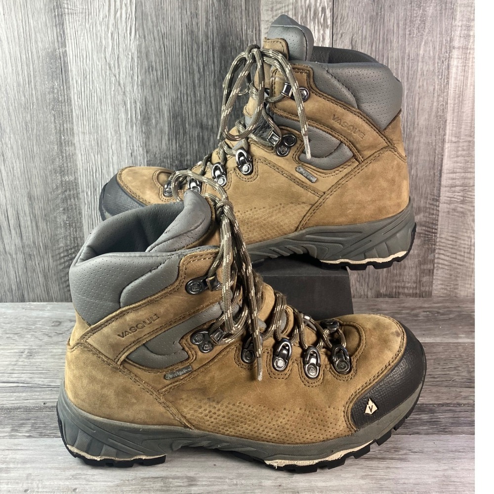 Vasque St Elias GTX 7161 Women 7.5W Brown Leather Waterproof Vibram Hiking Boots